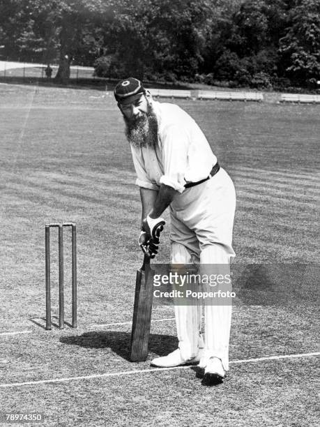 Cricket, A picture of legendary WG Grace playing cricket.