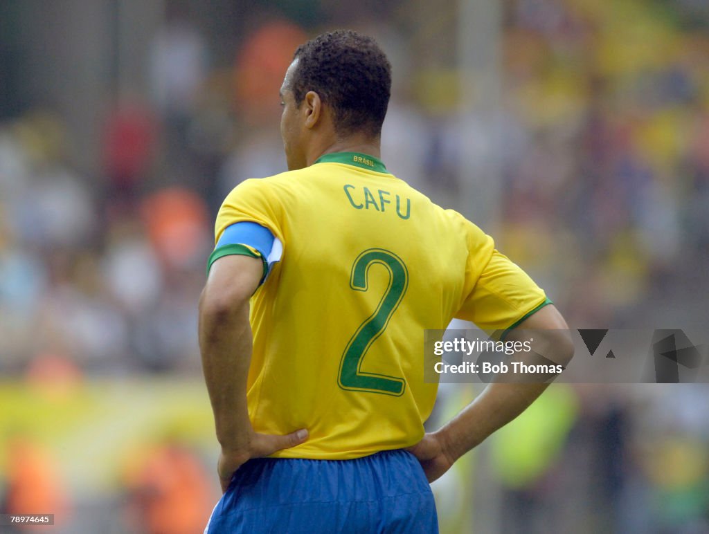 Sport. Football. FIFA World Cup. Dortmund. 27th June 2006. Brazil 3 v Ghana 0. Cafu, Brazil captain.