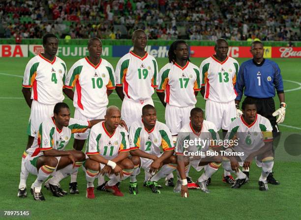 Football, 2002 FIFA World Cup Finals, Quarter Final, Osaka, Japan, 22nd June 2002, Senegal 0 v Turkey 1, The Senegal team pose for a group photograph...