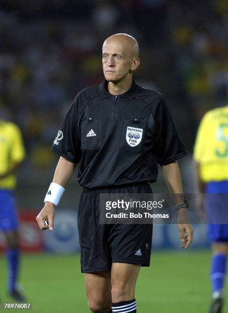 Football, 2002 FIFA World Cup Final, Yokohama, Japan, 30th June 2002, Germany 0 v Brazil 2, Referee Pierluigi Collina