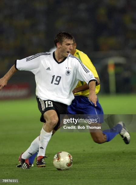 Football, 2002 FIFA World Cup Final, Yokohama, Japan, 30th June 2002, Germany 0 v Brazil 2, Bernd Schneider of Germany