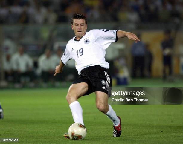 Football, 2002 FIFA World Cup Final, Yokohama, Japan, 30th June 2002, Germany 0 v Brazil 2, Bernd Schneider of Germany