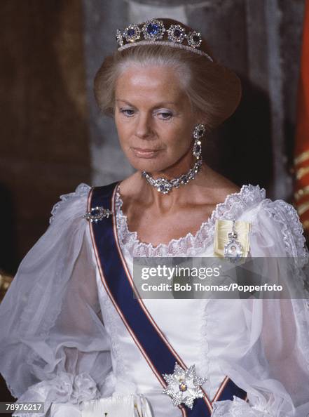 British Royalty. The Guildhall, London. April 1984. The Duchess of Kent attending a State Banquet. British Royalty. The Guildhall, London. April 1984. The Duchess of Kent attending a State Banquet.