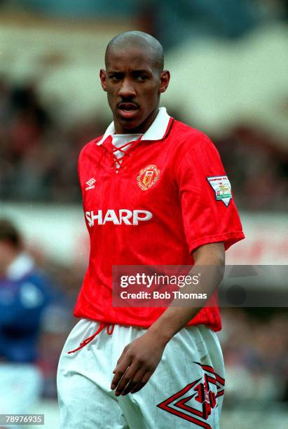 Sport, Football, April Dion Dublin of Manchester United