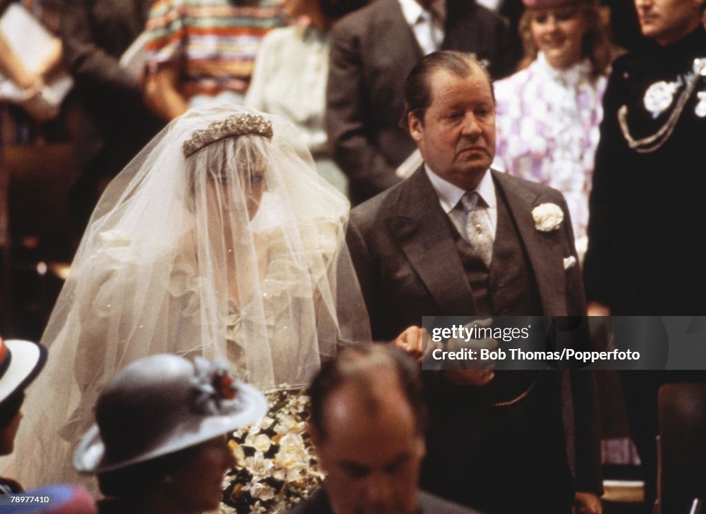 Diana And Earl Spencer At Royal Wedding