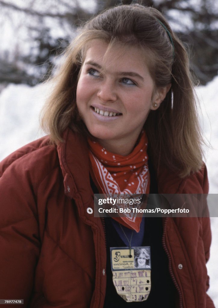 British Royalty. Meribel, France. January 1982. Lady Helen Windsor pictured while on holiday.