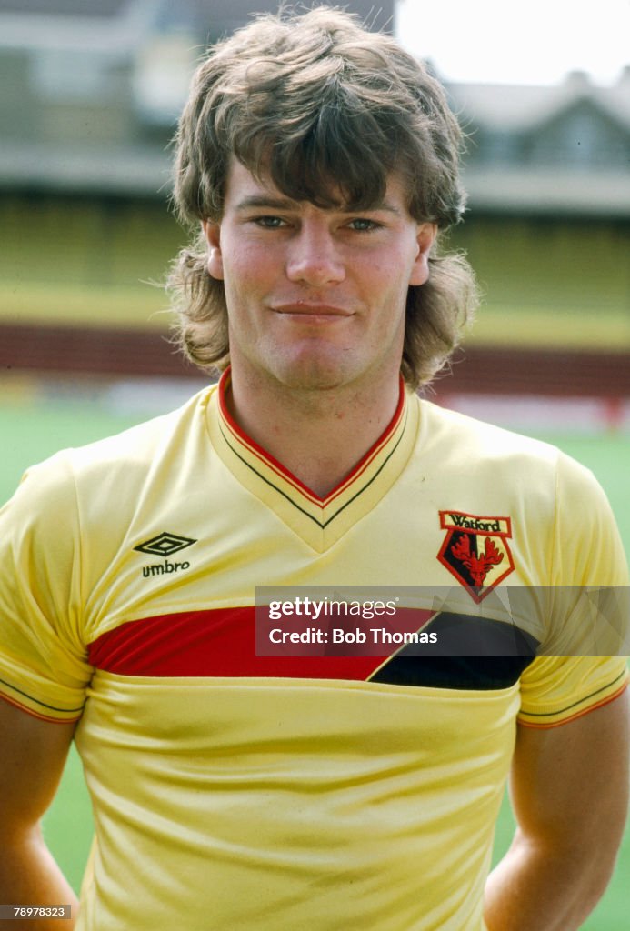 Sport. Football. pic: 1980's. Steve Terry, Watford central defender 1979-1988.