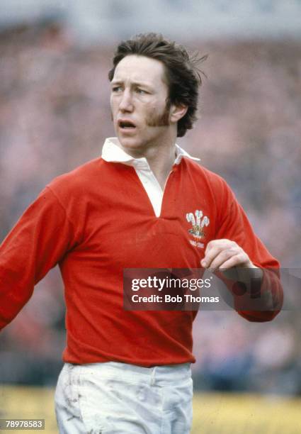 Sport, Rugby Union, pic: circa 1980, JPR Williams, Wales full back 1969-1981 who played in 55 international matches for Wales and also a famous...