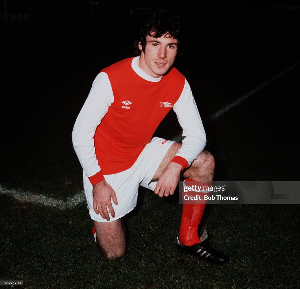 Sport, Football. Frank Stapleton of Arsenal. Circa 1979.