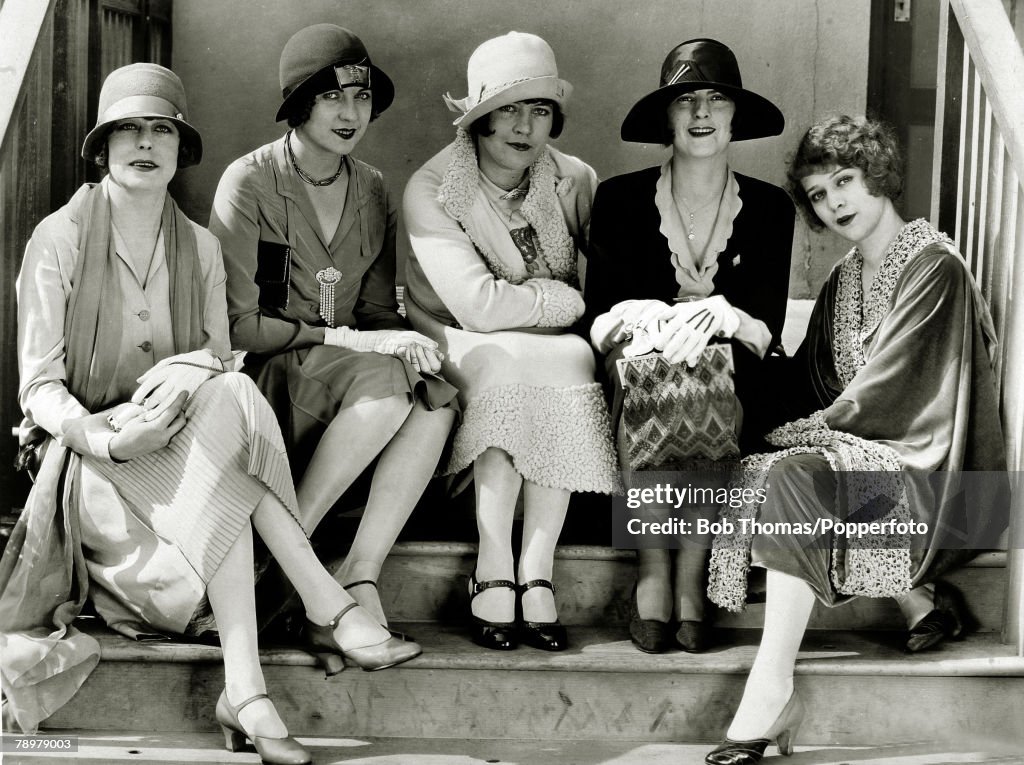 Stage and Screen. Personalities. pic: circa 1920's. Stars of Metropolitan Studios, (not in order) Marie Prevost, Seena Owen, Lilyan Tashman, Priscilla Dean and Margerite De La Motte.