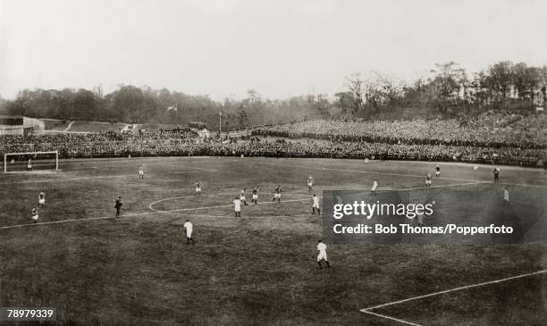 Sport, Football, 24th April 1909, The English FA Cup Final, Crystal Palace, London, Manchester United 1 v Bristol City 0, A general view of the...