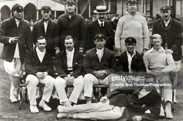 Northamptonshire C,C,C, pictured at Edgbaston for the game against Warwickshire, Nothamptonshire, Back row, standing, l-r, J,Seymour, E,Freeman,...