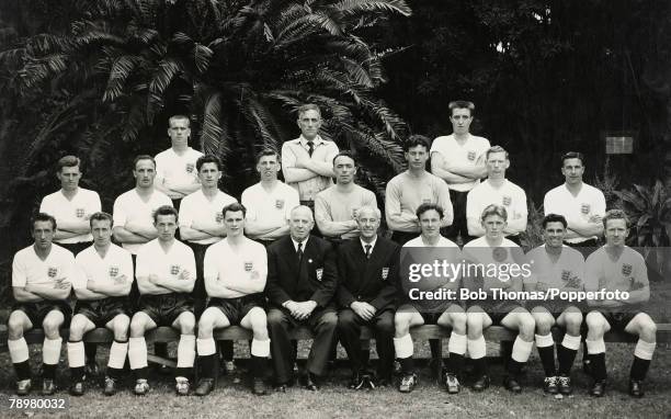 Sport, Football Football Assocoation Tour of South Africa and Rhodesia, Football Association team group, Back Row, L-R; J, Langley, F,G,L, Ford & J,...