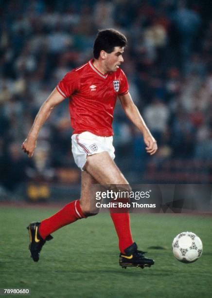 9th September 1987, Friendly International in Dusseldorf, West Germany 3 v England 1, Neil Webb, England, Neil Webb won 26 England international caps...