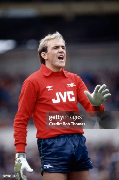 9th October 1982, Division 1, George Wood, Arsenal goalkeeper, George Wood also won 4 Scotland international caps between 1979-1982