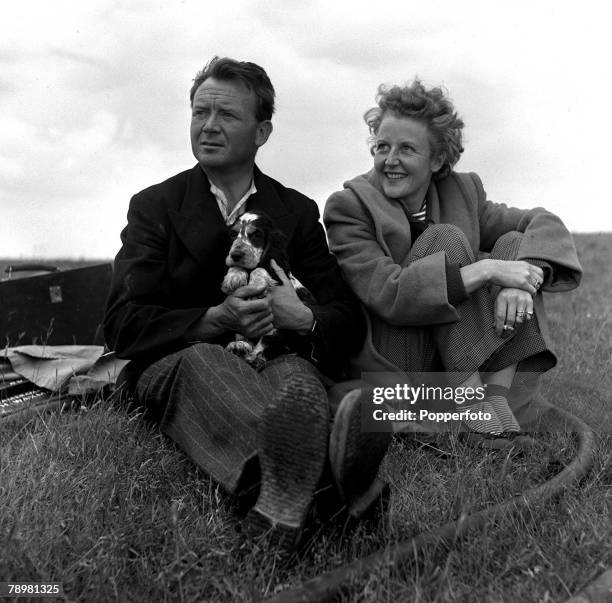 Actor John Mills and his wife, Mary Hayley Bell