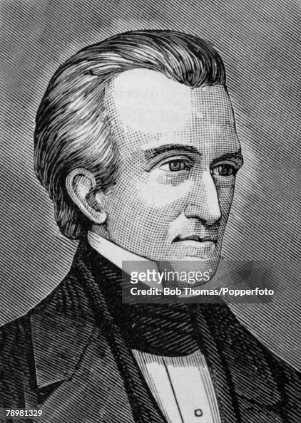 American History Illustration. Politics. pic: circa 1848. James K.Polk (1795-1849) who became the 11th President of the United States, 1845-1849.
