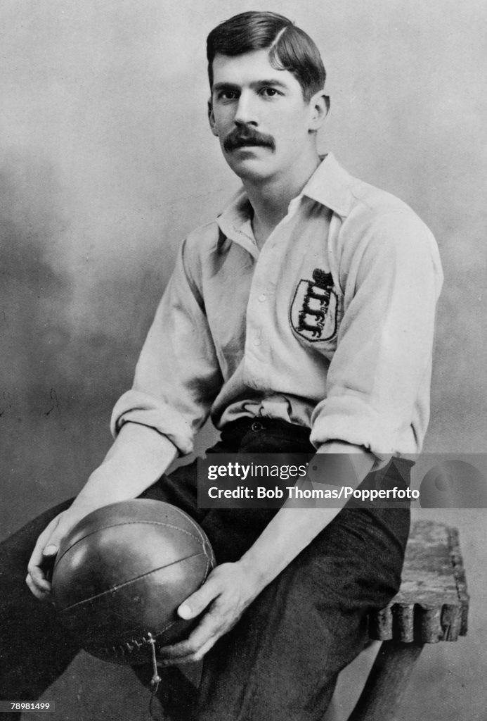 Sport. Football. pic: 1895. Charles Wreford-Brown, Oxford University, Corinthians and England, who won 4 England caps 1889-1898.