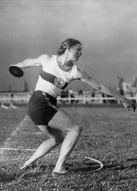 Sport, 1936 Olympic Games in Berlin, Gisela Mauermayer, Germany, winner of the gold medal in the Discus event at the 1936 Olympic Games