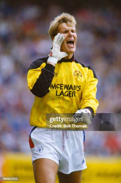 15th September 1990, Scottish Premier Division, Rangers 1 v Celtic 1, Chris Woods, Rangers goalkeeper, Chris Woods won 43 England international caps...