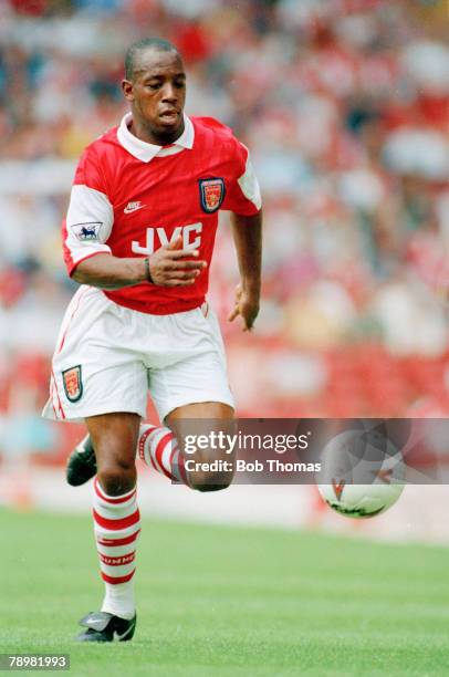 Circa 1993, Ian Wright, Arsenal striker 1991-1998, Ian Wright won 33 England international caps between 1991-1999