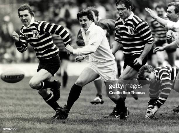 Sport, Rugby Union, pic: 31st March 1984, Thorn EMI County Championship Final at Twickenham, Gloucestershire 36, v Somerset 18, Gloucestershire's...