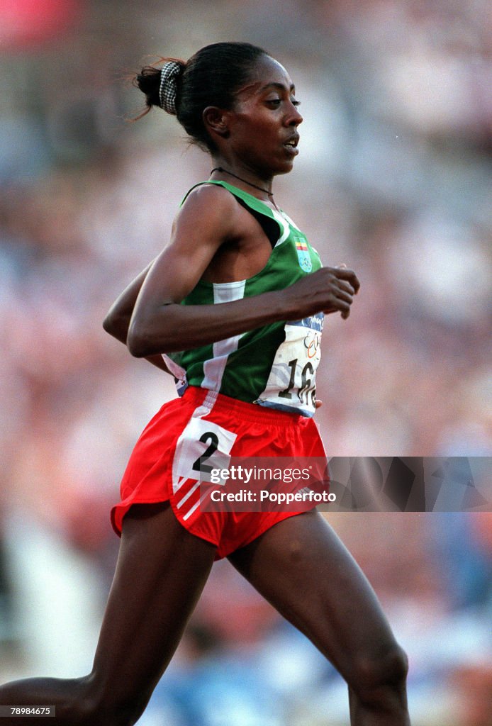 2000 Olympic Games. Sydney, Australia. Athletics. Women's 5000m heats . 22nd September. 2000. Gete Wami of Ethiopia, the Bronze medal winner.