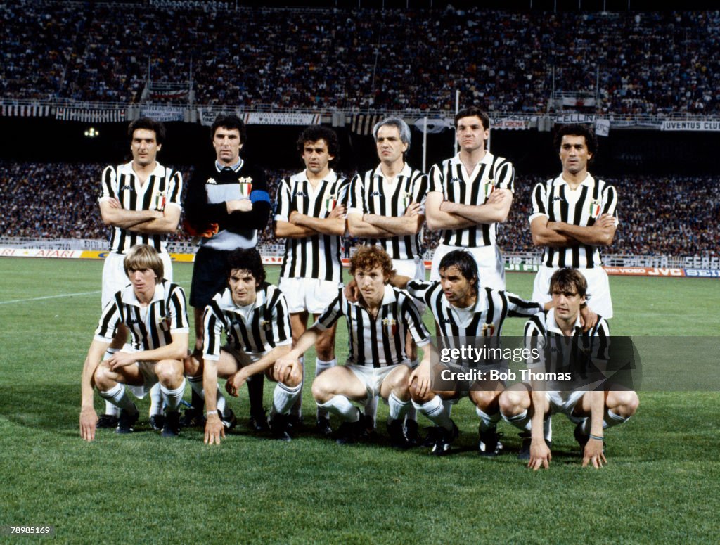 Sport. Football. pic: 25th May 1982. European Cup Final. SV Hamburg 1 v Juventus 0. Juventus team group