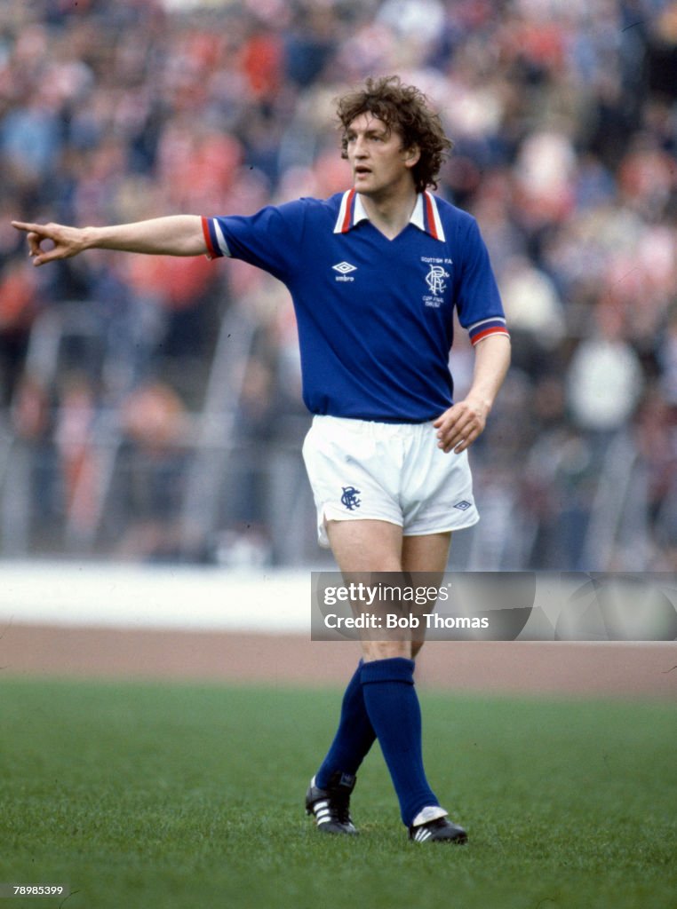 Sport. Football. pic: 22nd May 1982. Scottish FA Cup Final at Hampden Park. Rangers 1 v Aberdeen 4 aet. Colin McAdam, Rangers.