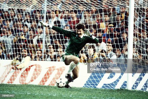 7th May 1986, European Cup Final, Seville, Barcelona 0, v Steaua Bucharest 0, a,e,t, Steaua Bucharest win 2-0 on penalties, Steaua Bucharest...