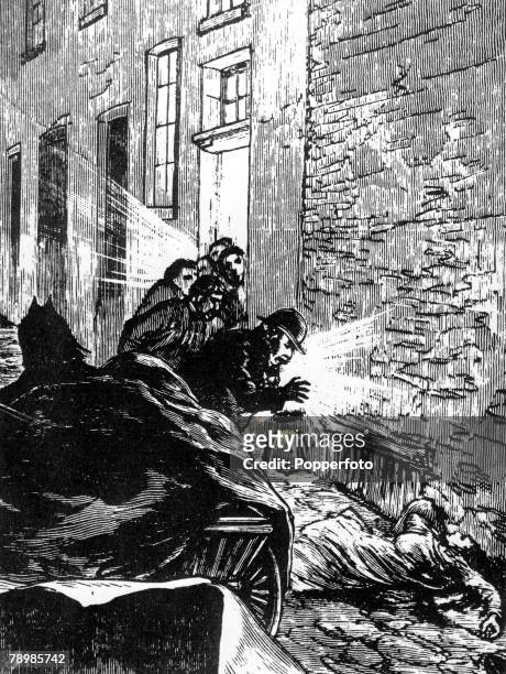 London, England, Murder, Elizabeth Stride, aged 45, a prostitute, died in Berners Street, Her windpipe was severed, but Jack the Ripper had...