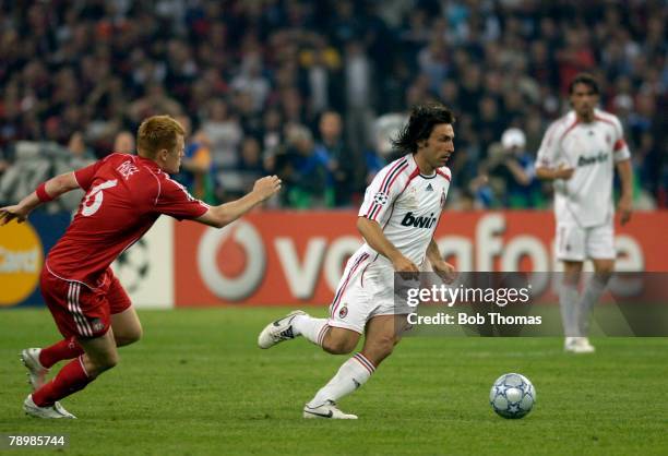 Sport, Football, UEFA Champions League Final, Athens, 23rd May 2007, AC Milan 2 v Liverpool 1, Andrea Pirlo of AC Milan