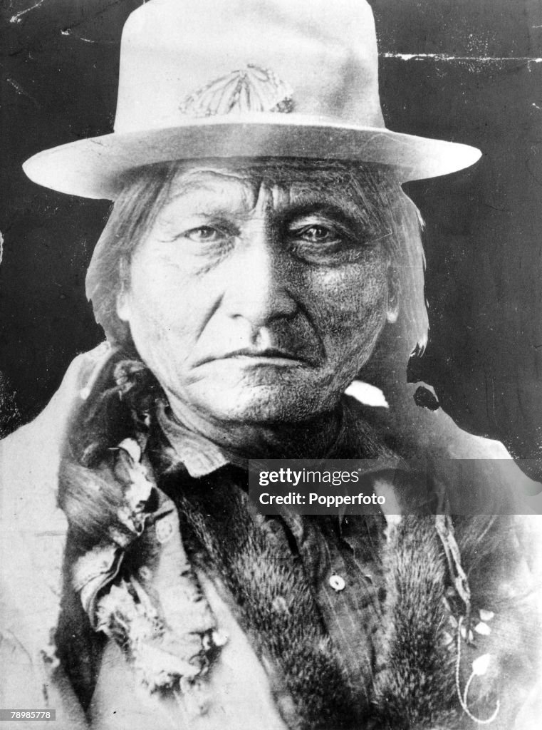 19th Century. A portrait of Sitting Bull. The famous Chief of the Teton Dakota Sioux.