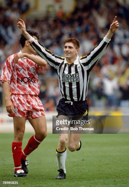 2nd June 1991, Division 2 Play Off Final at Wembley, Brighton and Hove Albion 1 v Notts County 3, Tommy Johnson,Notts County's 2 goal hero,