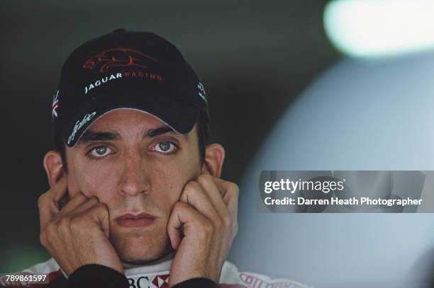 Justin Wilson of Great Britain, driver of the European Minardi Cosworth Minardi PS03 Cosworth V10 during practice for the Formula One German Grand...