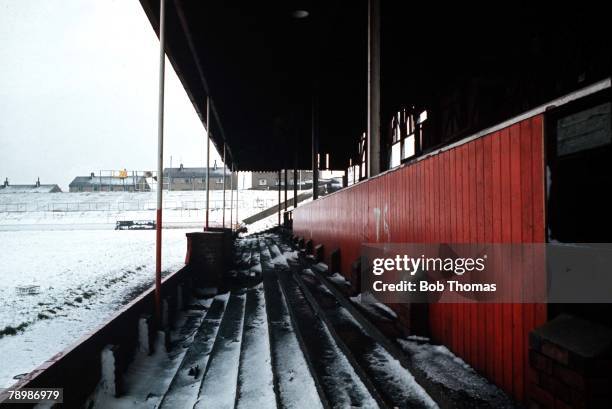 Football, Circa, 1970's, The now defunct former League Club, Accrington Stanley's ground