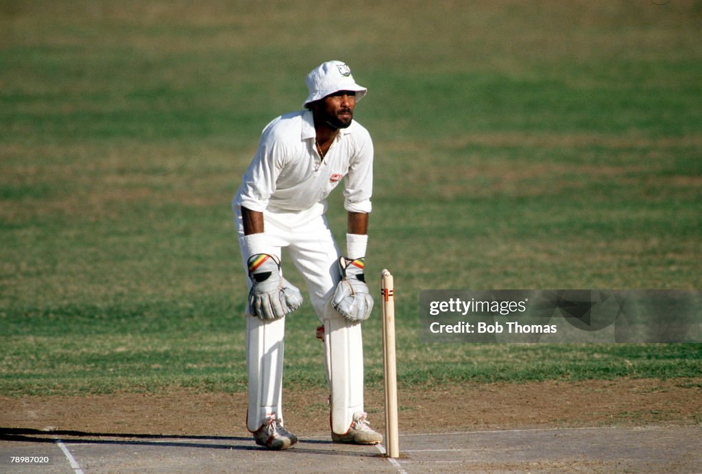 Sport. Cricket. pic: March 1990. Kingston, Jamaica. Jeffrey Dujon, West Indies.