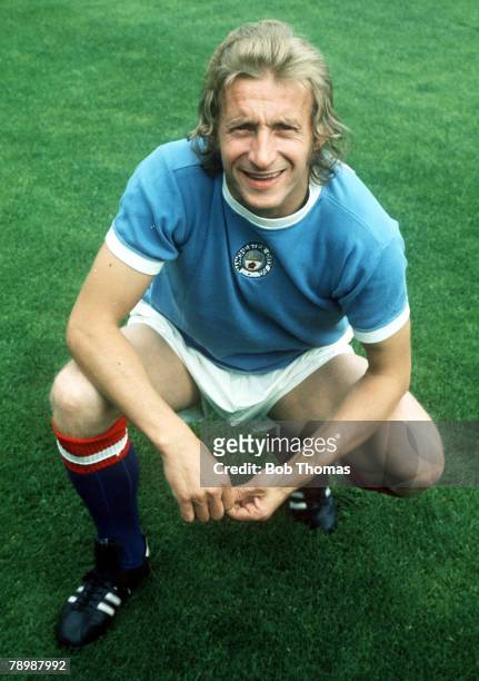 Football, 1970's, Manchester City's Denis Law poses for a portrait