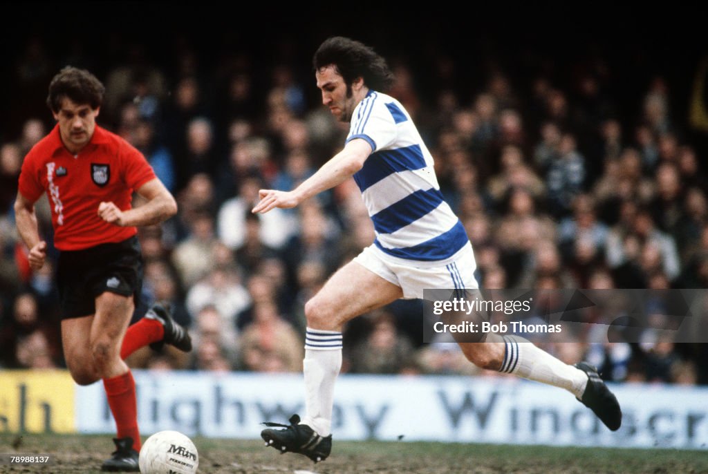 Sport. Football. pic: circa 1979. Gerry Francis, Queens Park Rangers.