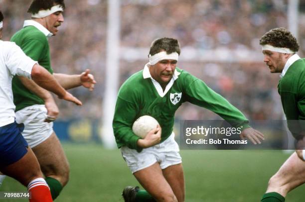 Sport, Rugby Union, pic: 21st March 1987, Dublin, 5 Nations Championship, Ireland 13, v France 19, Des Fitzgerald, Ireland