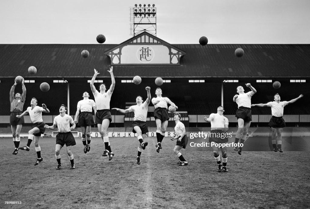 Sport. Football. White Hart Lane, London, England. 1961. The Tottenham Hotspur Double winning side of 1960-1961 season