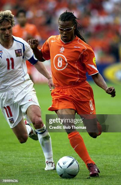 Sport, Football, UEFA European Championships, Euro 2004, Municipal Stadium, Aveiro, 19th June 2004, Holland 2 v Czech Republic 3, Czech Republic's...