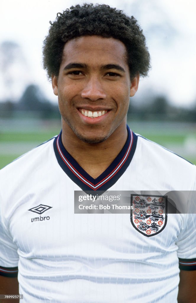 Sport. Football. pic: circa 1984. John Barnes, England and (Watford, later Liverpool) who won 79 England international caps from 1983-1996.