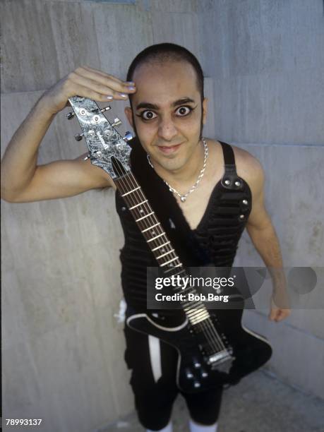 American rock band with Armenian roots,System of a Down, guitarist Daron Malakian poses for a July 1998 portrait in Los Angeles, California. (Photo...