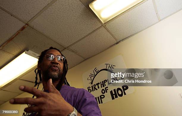 Clive Campbell, also known as DJ Kool Herc speaks during a press conference about the fate of 1520 Sedgwick Avenue, a building considered by many to...
