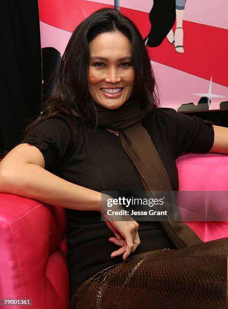 Actress Tia Carrere at the Access Hollywood "Stuff You Must..." Lounge Presented by On 3 Productions at Sofitel Hotel on January 12, 2008 in Beverly...