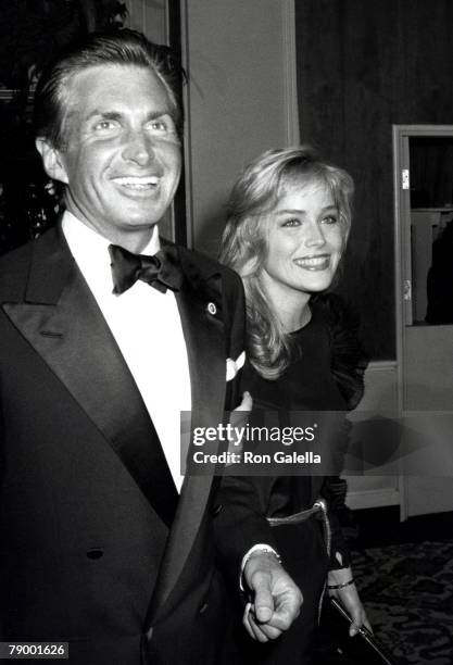 George Hamilton and Sharon Stone