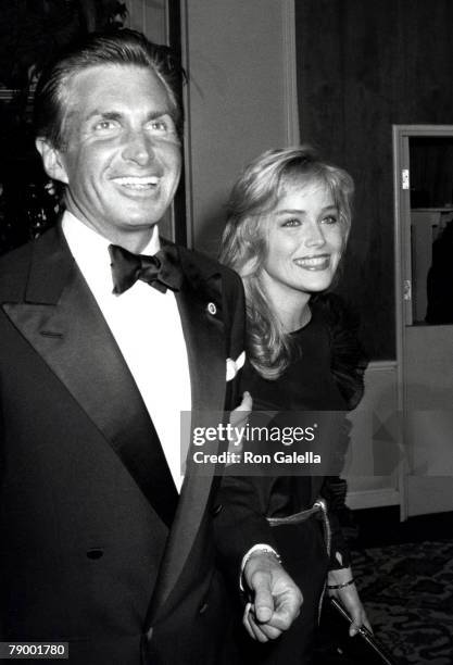 George Hamilton and Sharon Stone