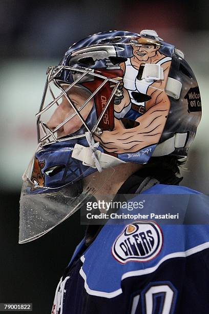 Goaltender Devan Dubnyk of the Springfield Falcons during the third period against the Bridgeport Sound Tigers on January 12, 2008 at the Arena at...