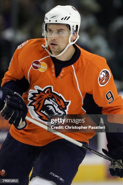 Center Ben Walter of the Bridgeport Sound Tigers during the second period against the Springfield Falcons on January 12, 2008 at the Arena at Harbor...